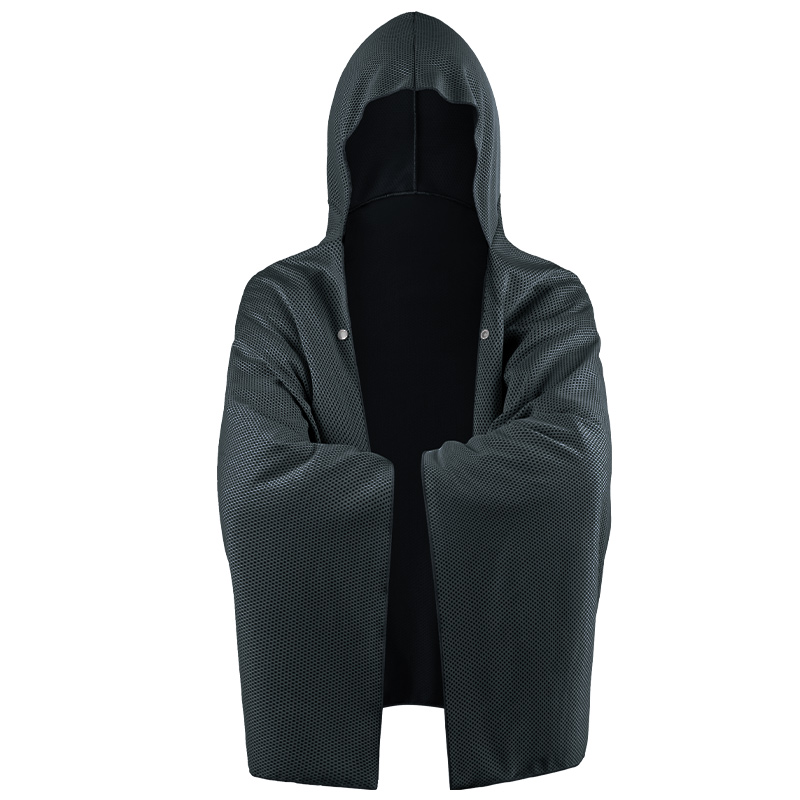Kühlender Kapuzenumhang, Super saugfähiger, übergroßer Kapuzenhandtuch-Wickel, 4-in-1 für Schwimmen, Strand, Schwimmbad, Reisen: Silber