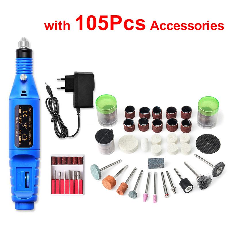 20000r/min Electric Grinder Mini Grinder Engraving Pen Rotary Tool Kit Trimming Polishing Micro Drilling Tool With 161Pcs/105Pcs