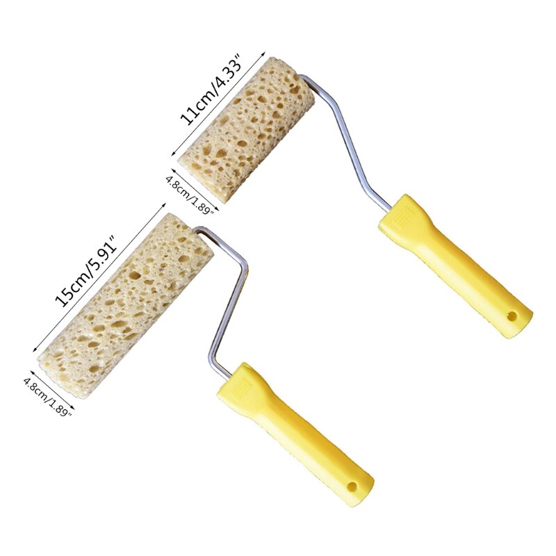 Klassieke Zeewier Spons Roller Borstel 4/6 &#39;&#39;Textuur Roller Voor Verf Art Muur Deco