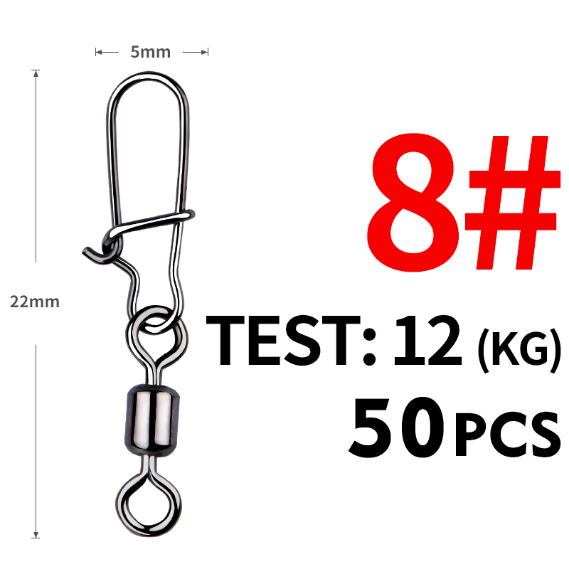 Manometro 50 pz luccio accessori per la pesca connettore spillo cuscinetto girevole girevole in acciaio inox moschettone richiamo girevoli affrontare: Borgogna