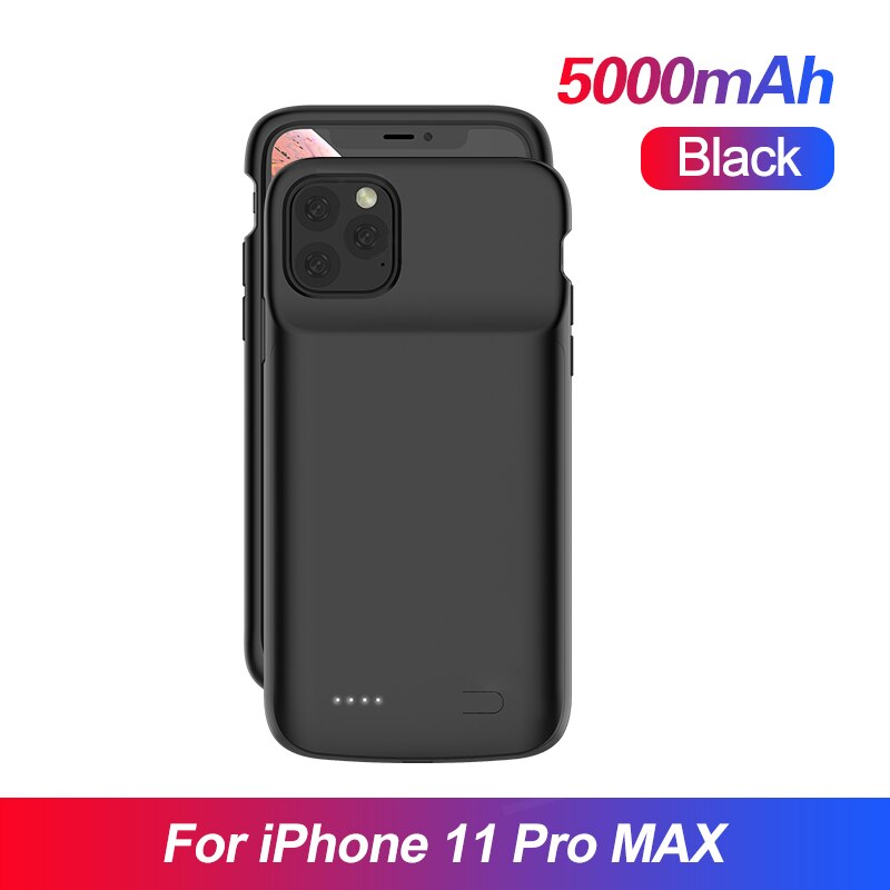 Ładowarka etui na iPhone 11 etui na iPhone 5S SE 6 6S 7 8 Plus X XR XS MAX Pro przenośna ładowarka banku mocy: LED For 11pro max