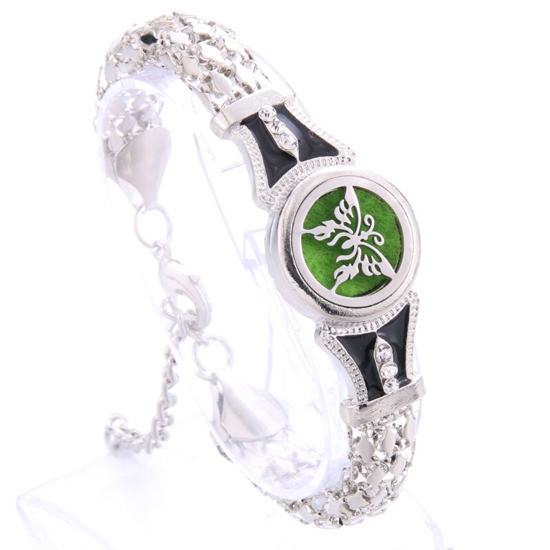 10 Styles Life Of Tree Aroma Bracelet Adjustable Bangle Essential Oil Diffuser Perfume Aromatherapy Chain Bracelet Locket: E