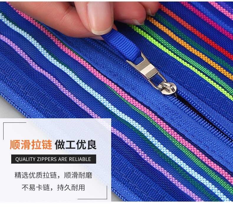 Mesh zipper bag A6/A5//B5/A4 grid bag file bag data include double-layer student test paper receiving file organizer folder