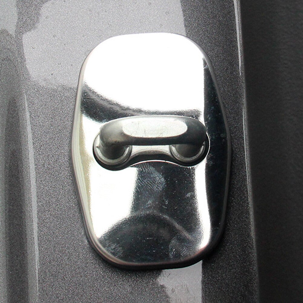 4Pcs Stainless Steel Car Door Lock Sticker Cover for Peugeot 301/308/407/508