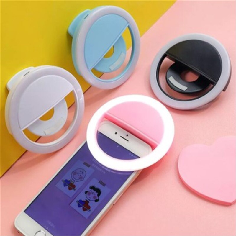 Selfie Led anillo de luz novedad maquillaje iluminación lámpara selfi Led teléfonos móviles foto luz de noche Led espejo señal de neón Selfie anillo