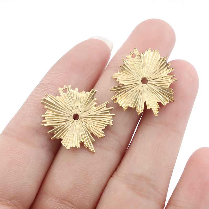 20pcs Raw Brass Leaf Charms Leaves Earring Hanging Charms Handmade Earrings Jewelry Findings Aceessories