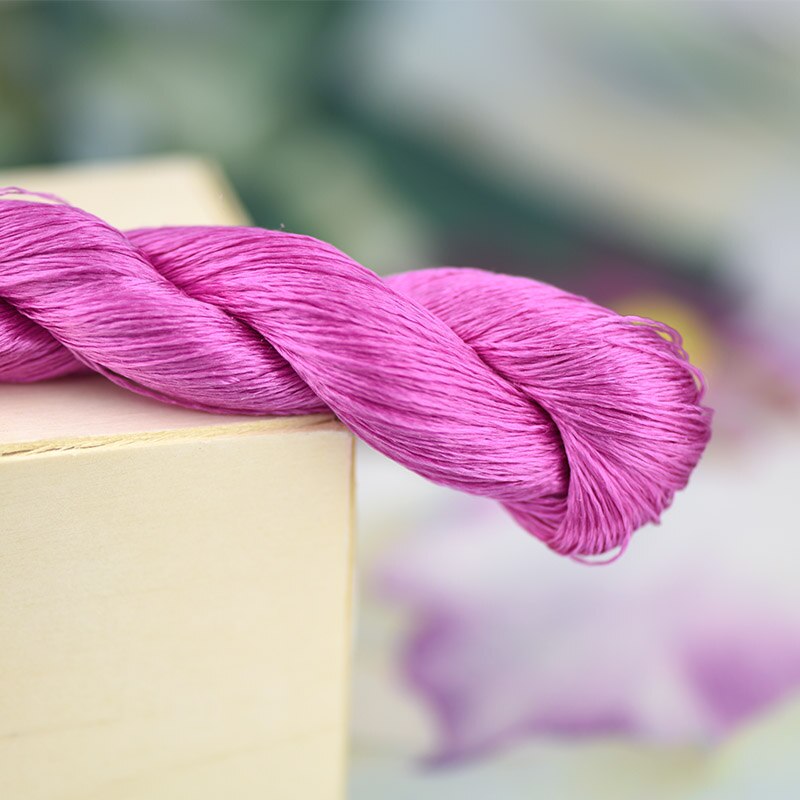 1pcs 100% silk thread hand embroidery embroider cross stitch 400m silk embroidery thread Rose purple /9 pure colors: 4