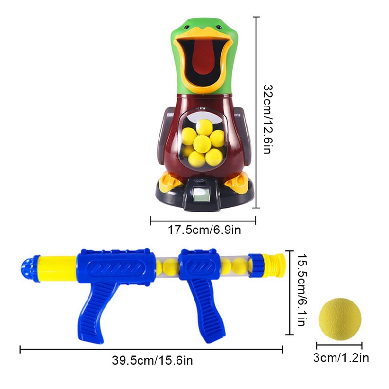 Interesting Soft Bullet Gun Score Target Duck Kids Shooting Toys Shooter Foam Ball Battle Educational Air Power Popper Xmas