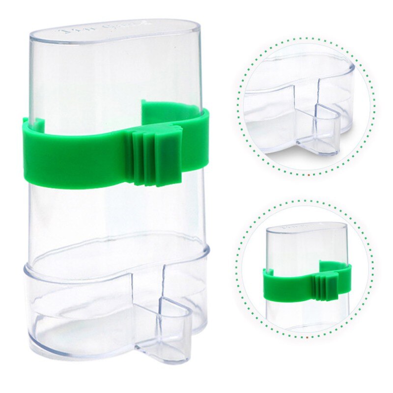 Can Store Water for Gravity Bird Feeder Food Water Feeding Automatic Drinker Parrot Pet Dispenser Hanging Cage Clip Pet Supplies