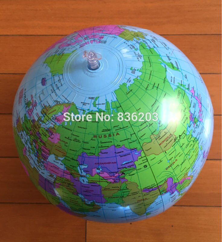 1 pc 25 CM Globe carte gonfler gonflable terre ronde monde enseignant ballon de plage géographie Illustration détaillée enseignement aide jouet PVC