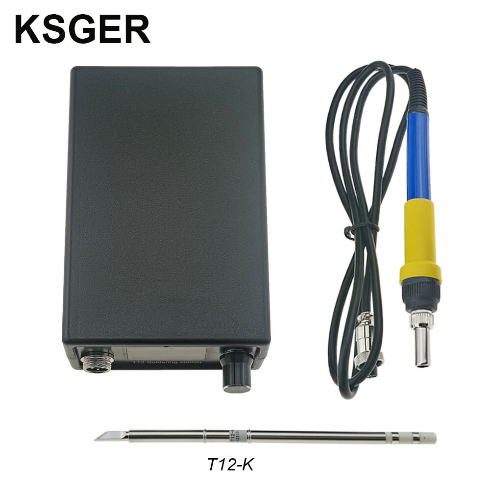 Ksger  t12 lödkolv station stm 32 oled gör-det-själv kit löda elverktyg svetsjärn spetsar temperaturkontroll handtag: Uppsättningar 1