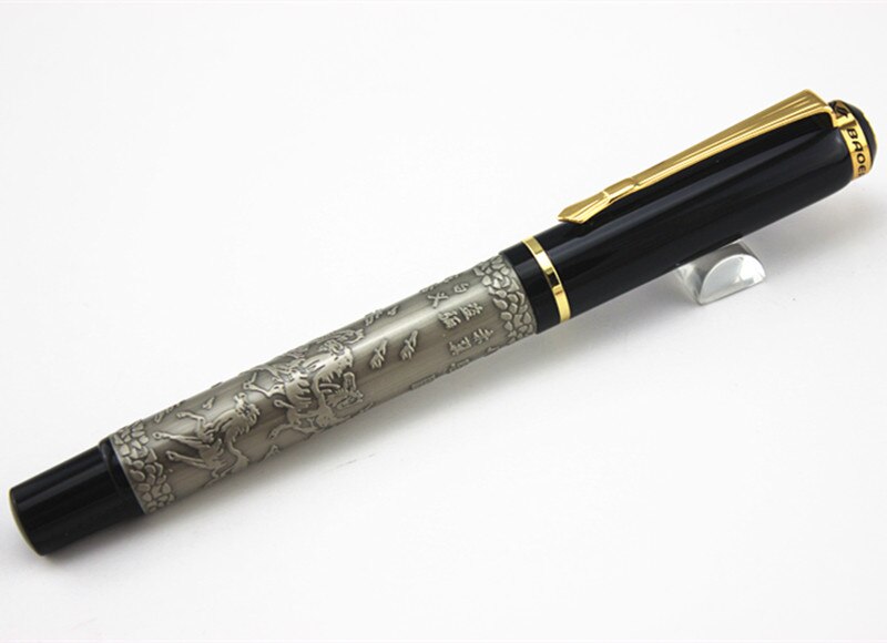 Baoer 507 Gouden Xubeihong "De Acht Paarden" Medium Nib Vulpen: 02