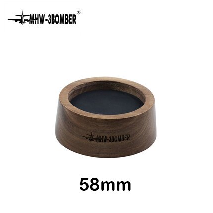 Porte-filtre à café en bois de noyer 51/53/58mm, porte-filtre, tapis à Espresso, Support pour cafetière, Base, accessoires: Walnut wood(58mm)