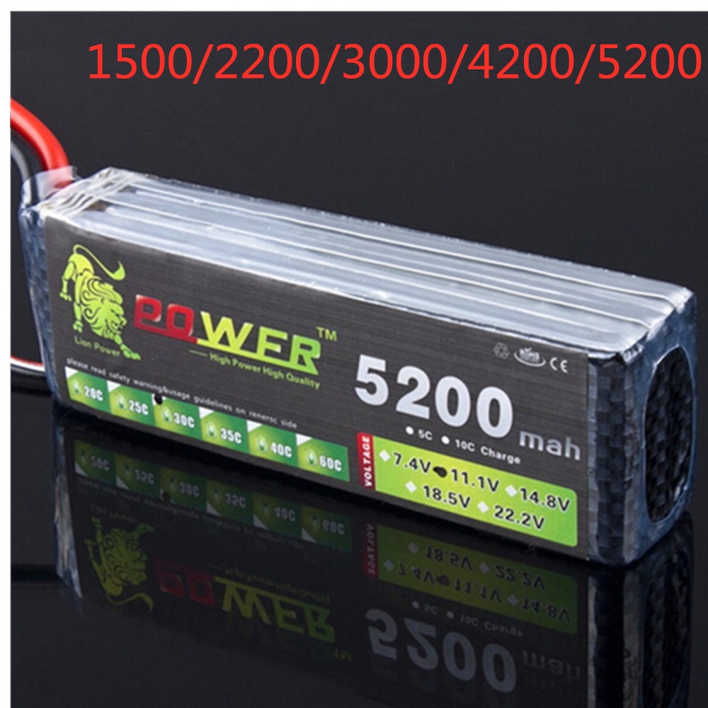 LION POWER lipo 3s 1500mAh 2200mah 2800mah 3300mah 4200mah 5200mah 11.1v lipo battery For RC helicopter car boat 3s battery