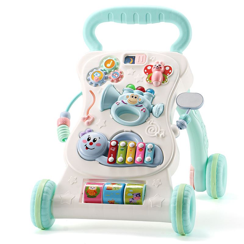 Andador de bebés de , juguete multifuncional, carrito para niños pequeños, andador Musical de ABS con tornillo ajustable
