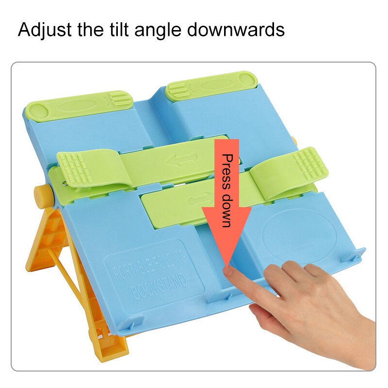 Foldable Book Stand Holder Portable bookstand Reading Support Bookends for Student Children Writing Bracket