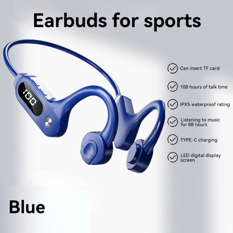 Xiaomi Zwemmen Beengeleiding Koptelefoon Dubbele Bluetooth 5.3 32G Geheugen Earless IPX8 Waterdichte Luchtgeleiding Koptelefoon: Sky Blue