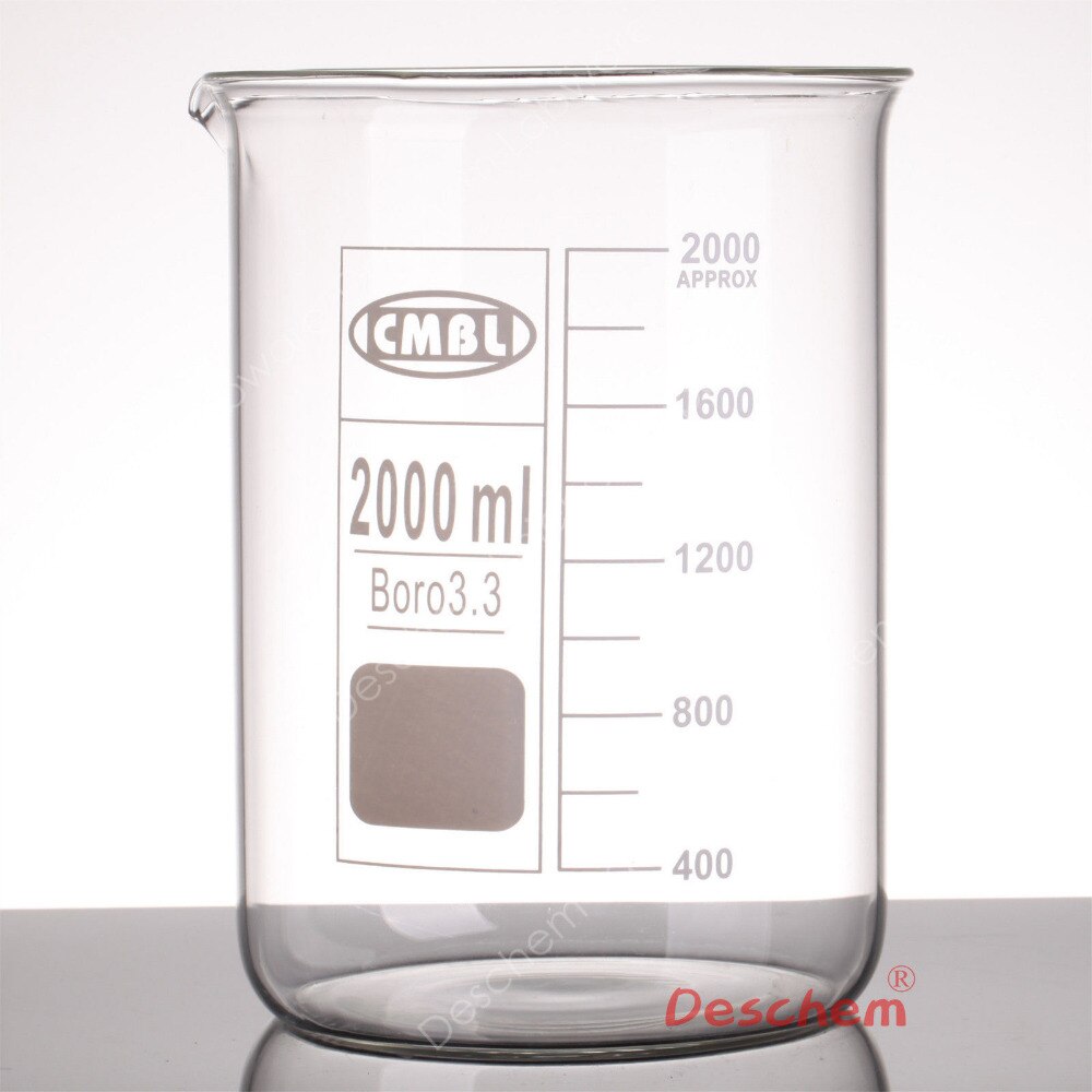 Glass Beaker Low Form2000mlgg17 Beaker2 Litreborosilicate Glass Beakers Grandado 8219
