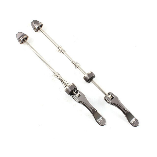 2Pcs Mtb Racefiets Voor &amp; Achter Quick Release Wiel Locking Security Snelspanner Anti Diefstal Spies: Titanium