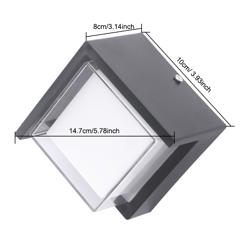 Led Outdoor Waterdichte Wandlamp Ip65 5W Outdoor Porche Tuin Gang Villa Tuin Balkon Indoor Minimalistische Wandlamp: Licht Groen / Warm White