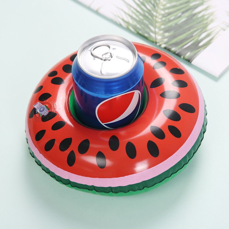 ¡Oferta! ¡Venta Directa! Posavasos hinchable de juguete INS en línea para celebridades, taza de sandía, posavasos hinchable flotante