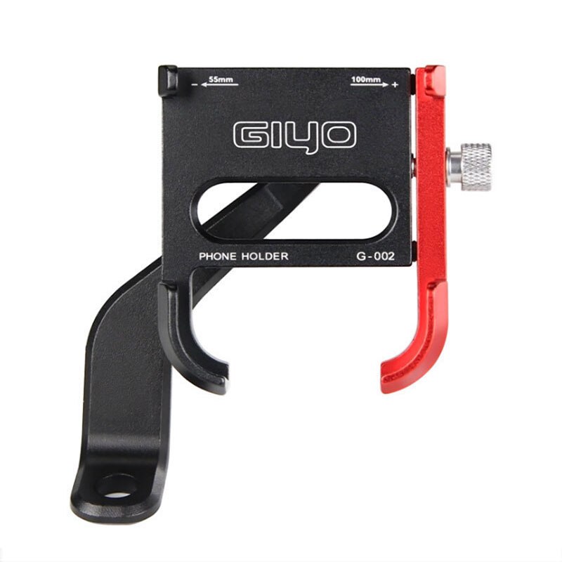 Giyo Aluminium Motor Mobiele Telefoon Houder Universele 2.17-3.94 Inch Mobiele Telefoon Stand Verstelbare Motorfiets Ondersteuning: Red