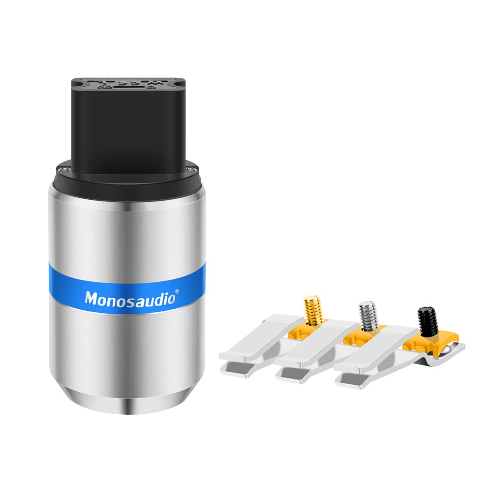 Monosaudio F126 C19 Puur Koperen Iec Vrouwelijke Connector Plug 20A Ac Voeding Iec Connector Plug Voor 8Mm Supply Kabel draad: F126R
