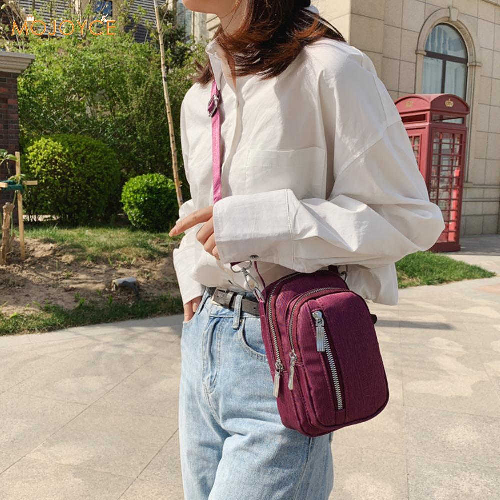 Dames kleine schoudertassen nylon effen kleur rits dames schoudertas crossbody messenger handtas