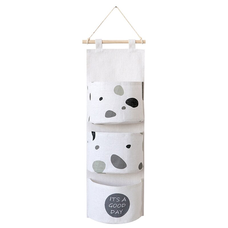 Hanging Storage Bag Durable Pocket Organizer Hanging Wardrobe Organizer Foldable Hanging Bag for Sundries Cosmetics: 3Pokets Style2
