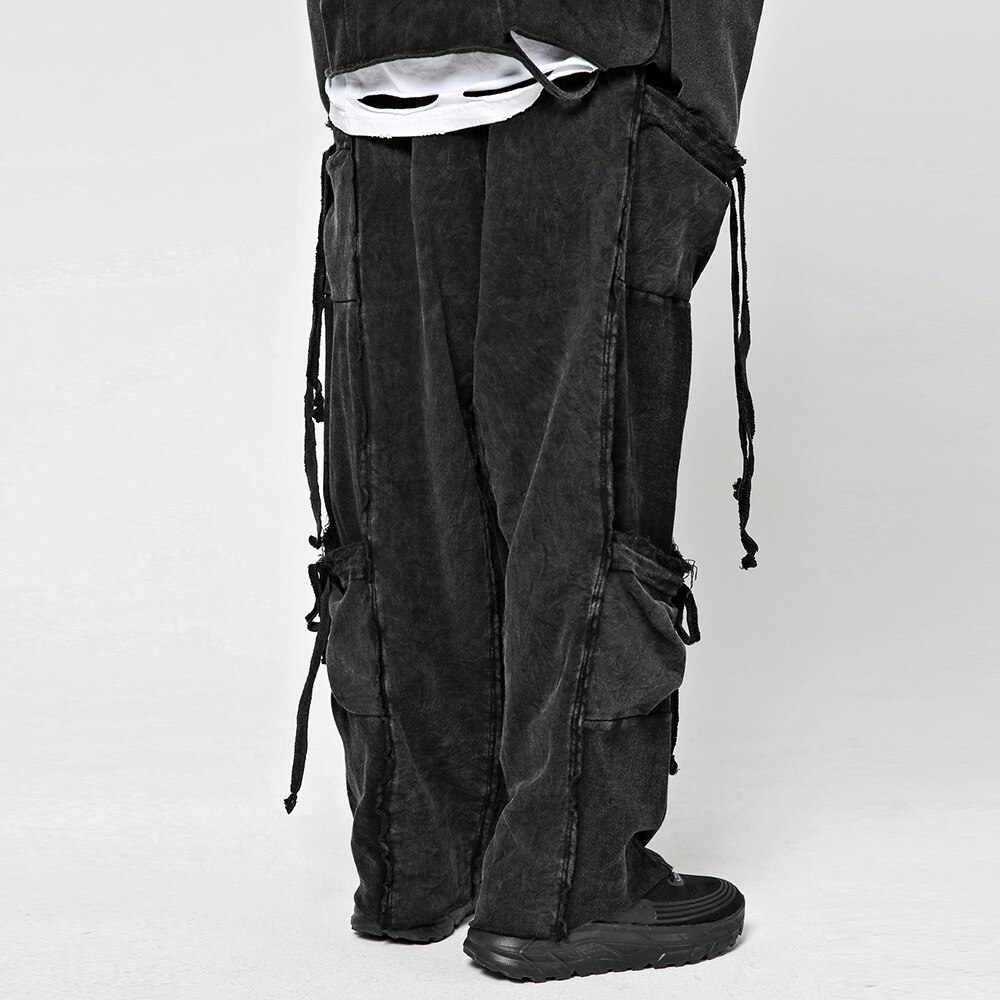 Uncledonjm multi-lomme bukser menn ins gate bred ben bukser bf lat løs uformelt pantsbaggy pantship hopp ln -gx1