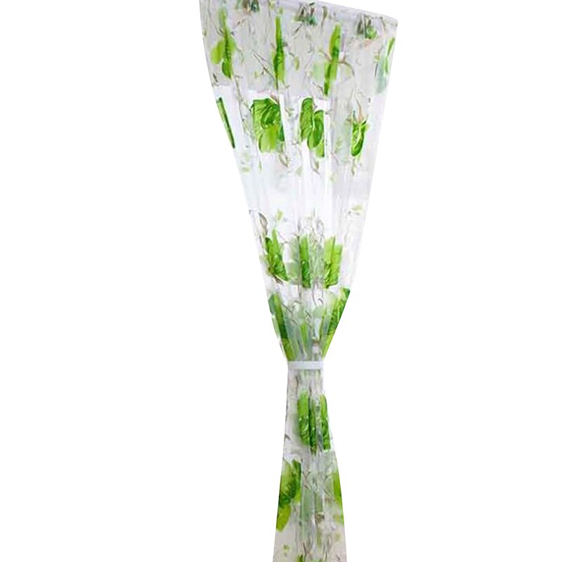 200*100cm Tulle Curtains For The Kitchen Living Room Solid Sheer Curtains European And American Style Tulle Window Curtains: green