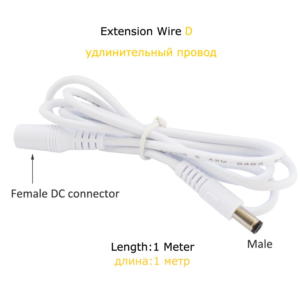 Motion Sensor DC 5 V 12 V Licht Schalter Bewegung Detektor Aktiviert Timer Automatische Pir Motion Sensor AUF OFF für LED Streifen Licht: Extension Wire D