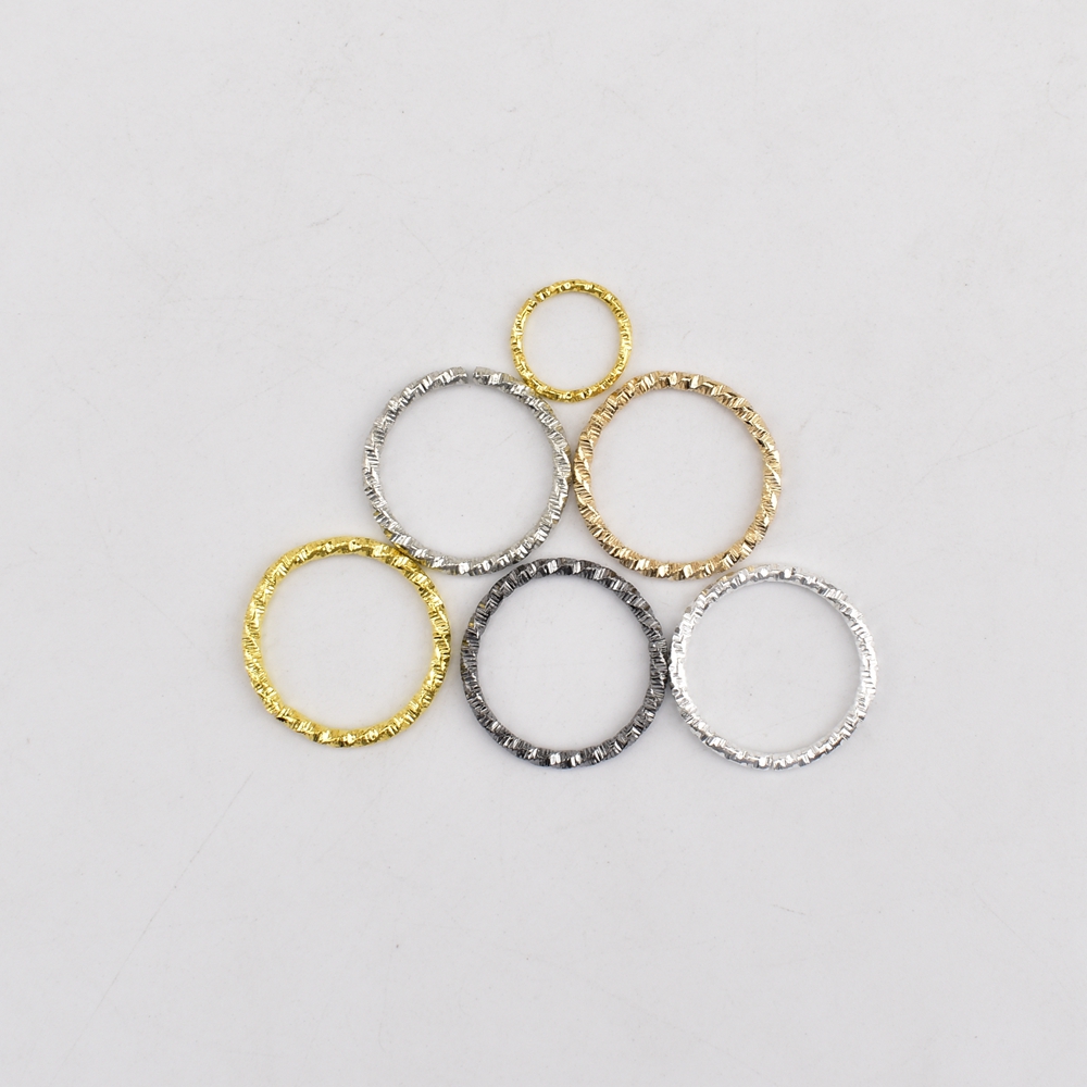 Anneau de saut en relief, lot de 20 à 100 pièces, 8-20mm, accessoires de bijoux faits à la main, DIY, 【js144