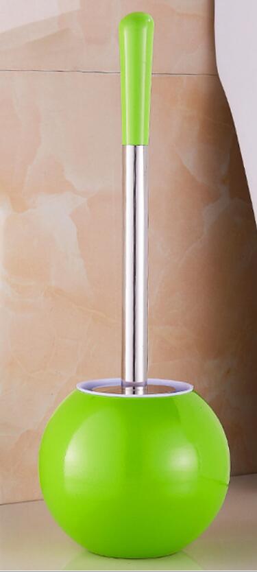 European Toilet Brush SetStainless Steel Round Base Color Toilet Brush, Bathroom Toilet Clean Brush Toilet Brush Set: SMT337-247-GR