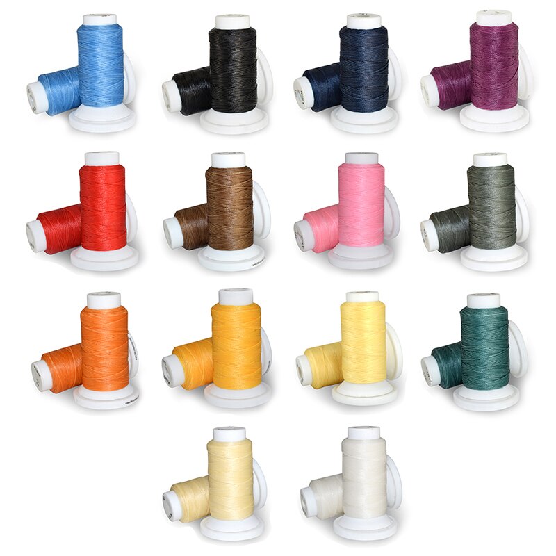 1PC 50Meters DIY Handicraft Tool Hand Waxed Thread 0.8mm 50m Polyester Cord Sewing Machine Stitching For Leather Craft