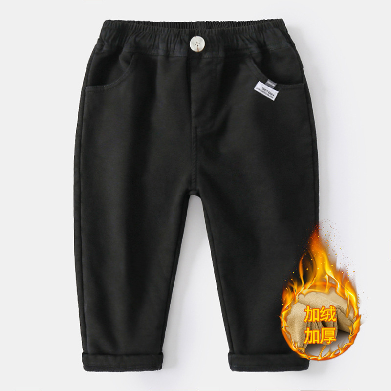 Zimowe ciepłe pluszowe spodnie dla chłopca spodnie dla chłopców spodnie dresowe bawełniane długie spodnie elastyczny pas dorywczo spodnie chłopięce biegaczy