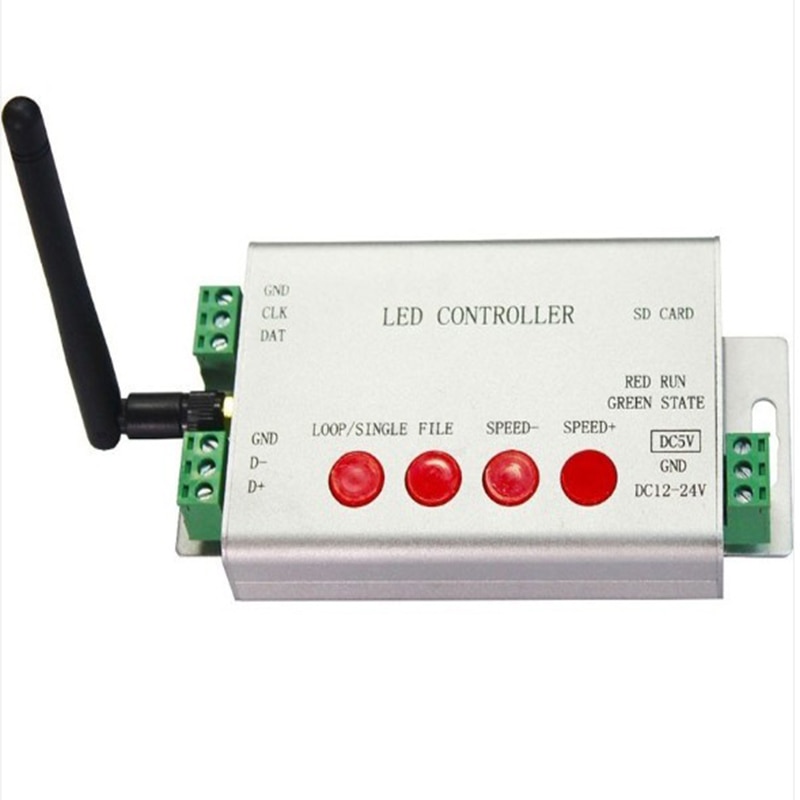 Dc5v 24v ledet digital wifi dmx 512 kontroller 2048 piksler rgb kontroller wifi programmerbar kontroller kontrollert av app  h806sb