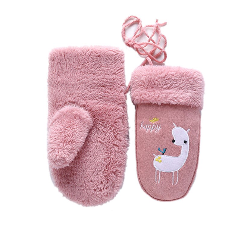 Winter kinder jongens meisjes winter handschoenen beren patroon zachte dikke sneeuwbal vechthandschoenen