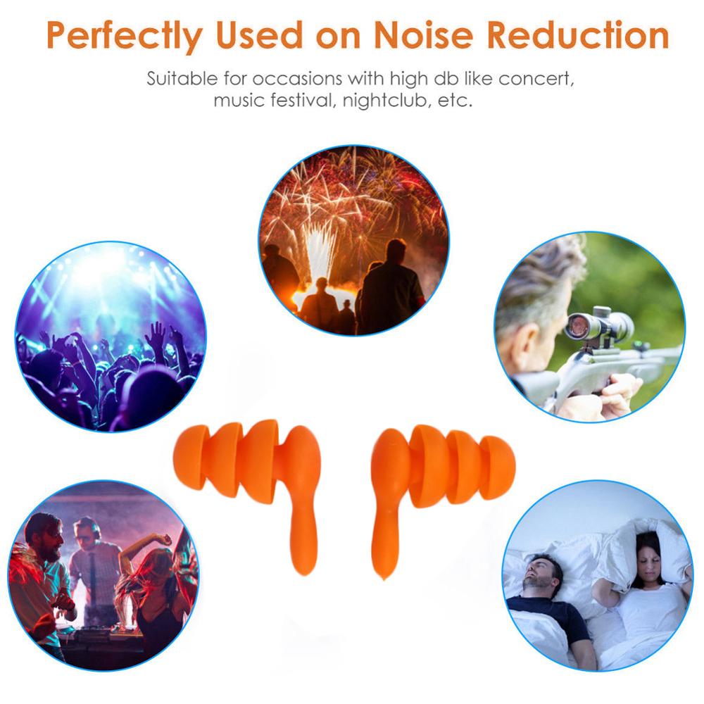 2 par blødt skum anti-støj ørepropper lydisolering beskyttelse ørepropper søvn rejse støjreduktion ørebeskytter ørepropper