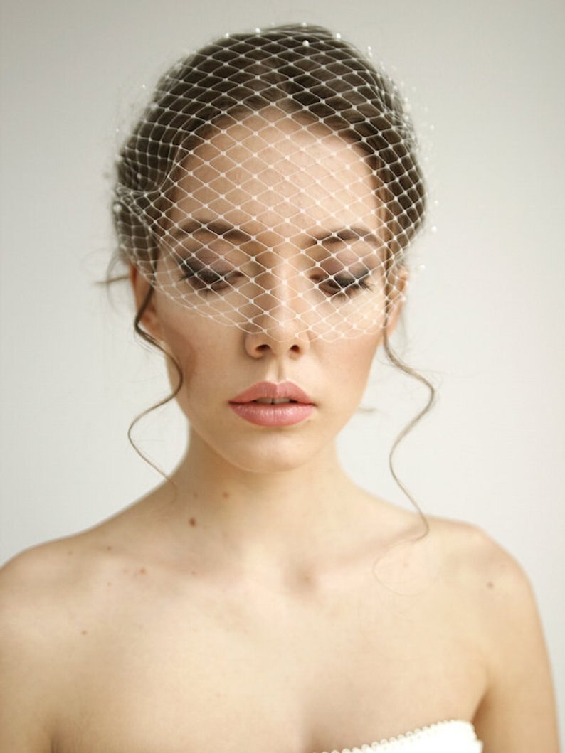 Bridal Birdcage Face Veil for Women Wedding Party Hats and Fascinators Hair Accessories