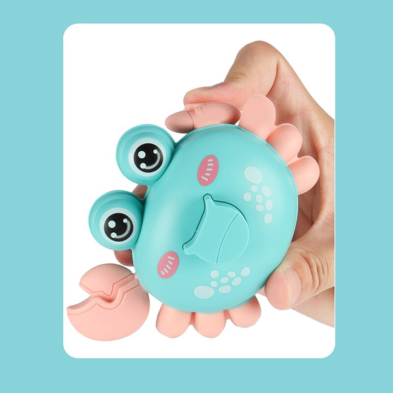 Press Crawling Crab Clockwork Toys For Baby Cute Cartoon Classic Wind Up Crab Toys Funny Pull Back Animal Bath Toys For Children