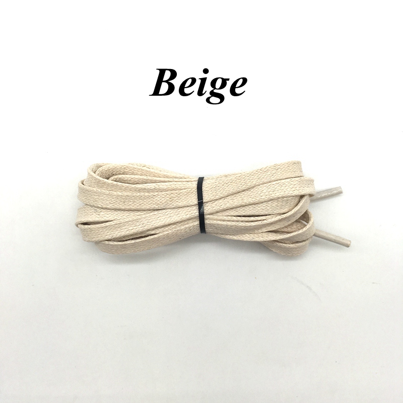 1 par de cordones planos encerados, cordones de zapatos informales impermeables de cuero, botas Unisex, longitud del cordón 60 80 100 120 140 160 180CM P3: Beige / 160 cm