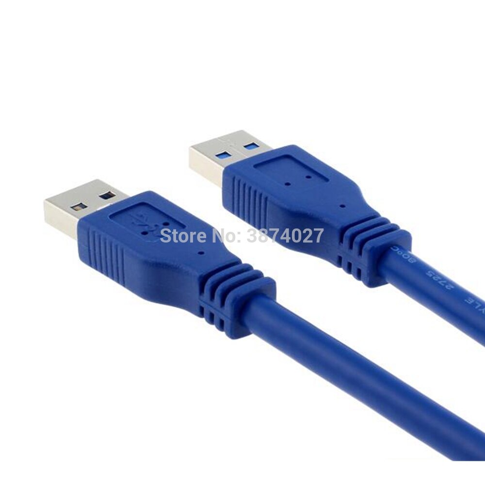High Speed USB 3.0 Male to USB 3.0 Male Extension Cable USB3.0 M/M Blue Cable Adapter