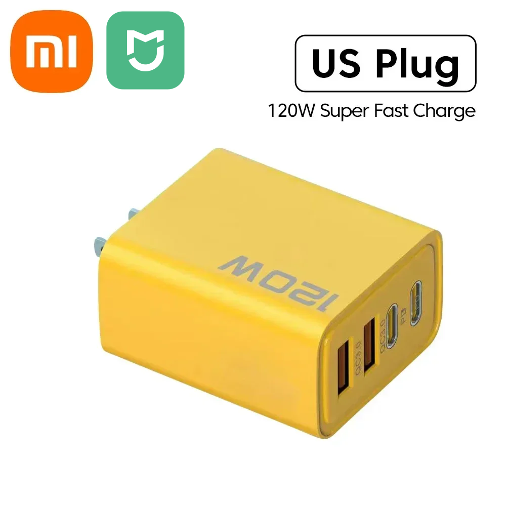 Xiaomi 120w snellader type-c 10a kabel ultrasnel opladen 4 poorten usb-c pd hogesnelheidslader adapter voor xiaomi iphone 16 huawei: Il