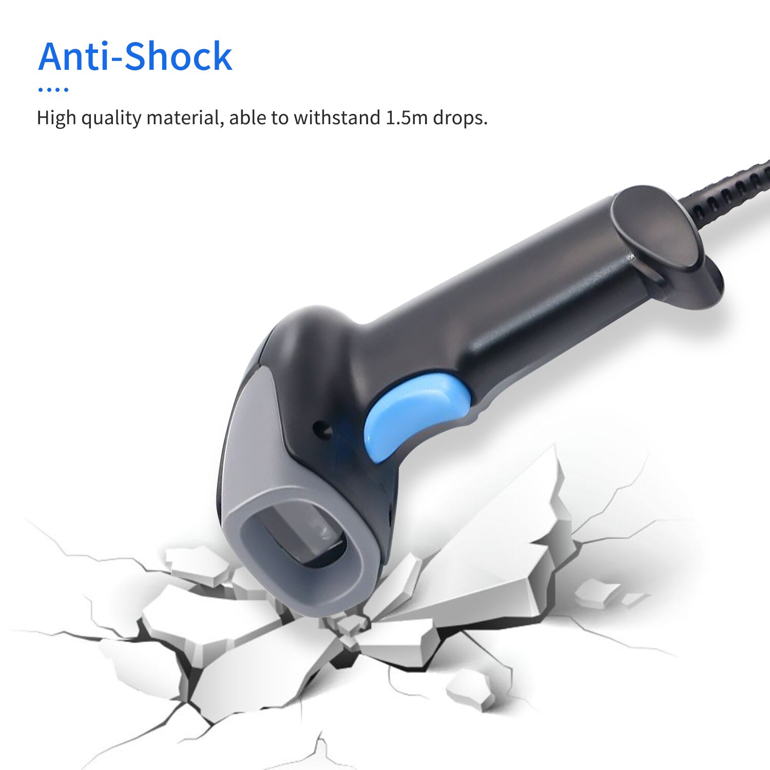Aibecy 2.4G Draadloze 1D Code Scanner &amp; Usb Bedrade Bar Code Reader Handheld Barcode Scanner Voor Supermarkt Retail Magazijn