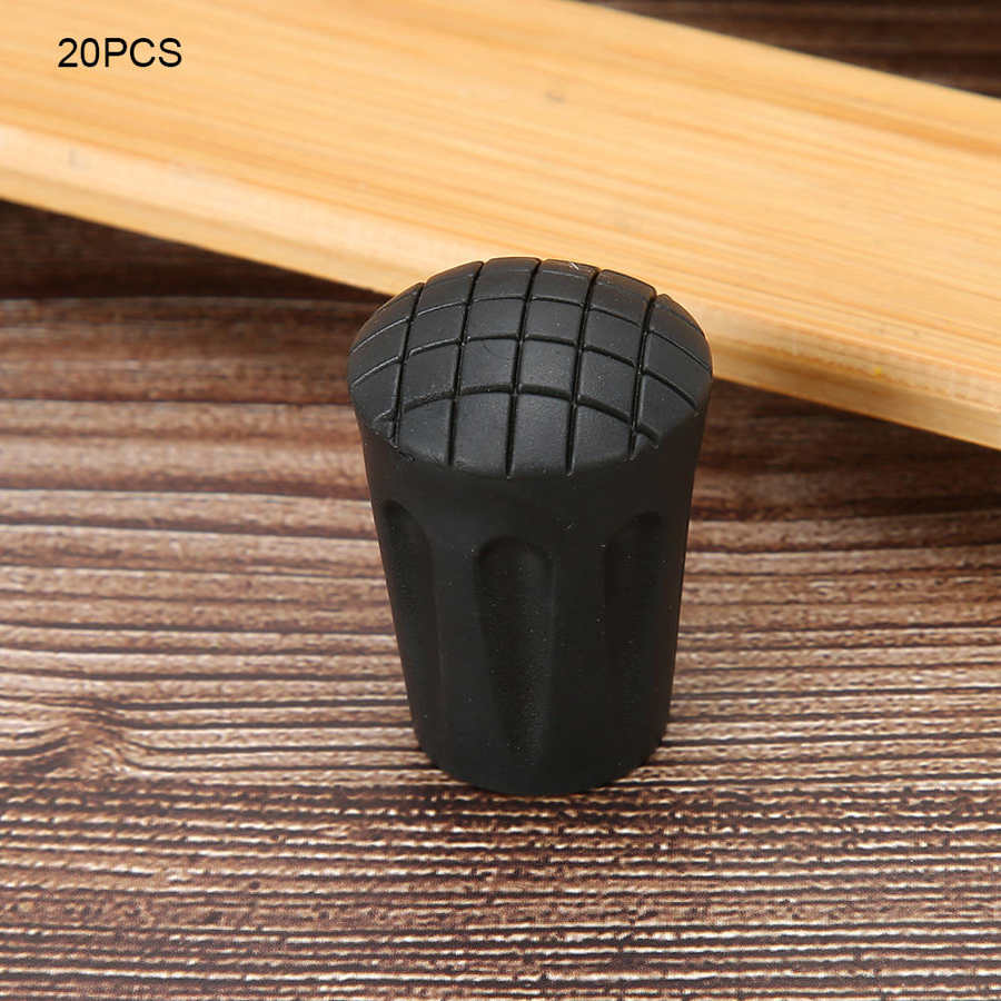 20pcs Replacement Reinforced Cane Tips Outdoor Anti-Slip Walking Cane Tip with Metal Gasket Walking Cane Tip