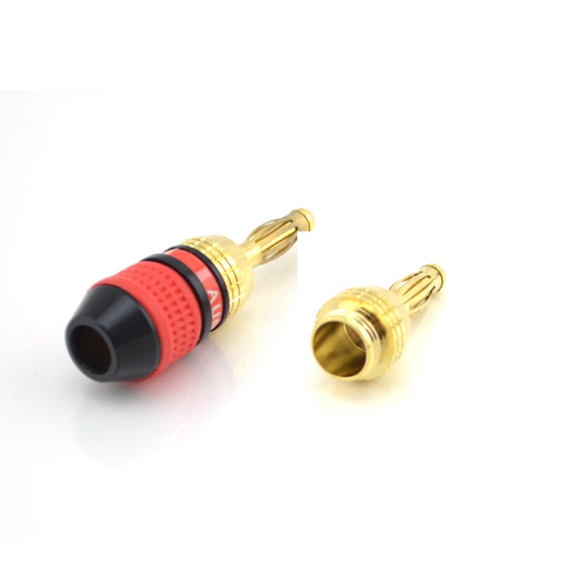 4pcs Hi-end Aurum Pro Series 24k Gold plated plug Connector Banana Plugs hifi speaker banana plugs