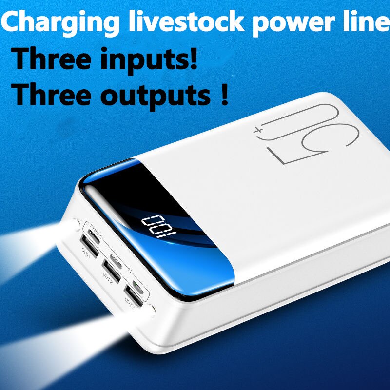 Echt Snel Opladen 100000Mah/98000Mah Power Bank Grote Capaciteit Mobiele Power Universele 5v2.1a Snel Opladen