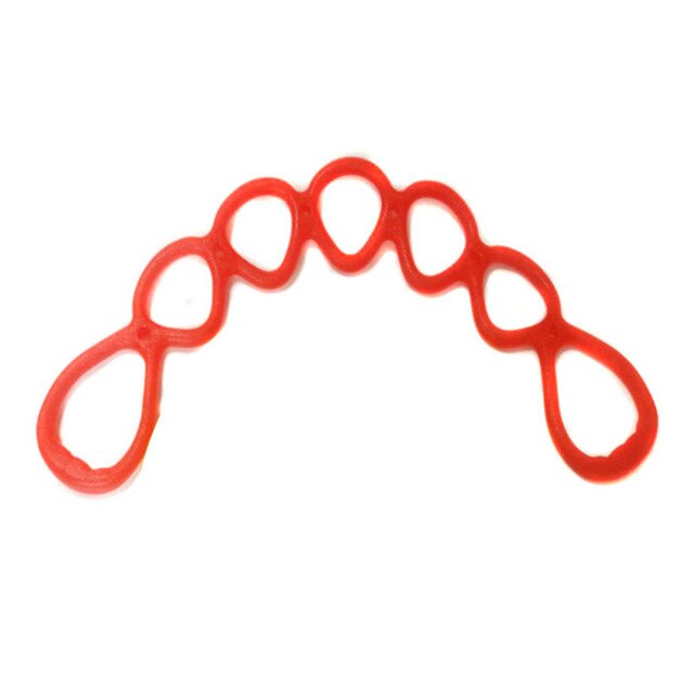 Silicone Resistance Band Arms Chest Training Loop Figure 8 Home Workout Equipment: Red