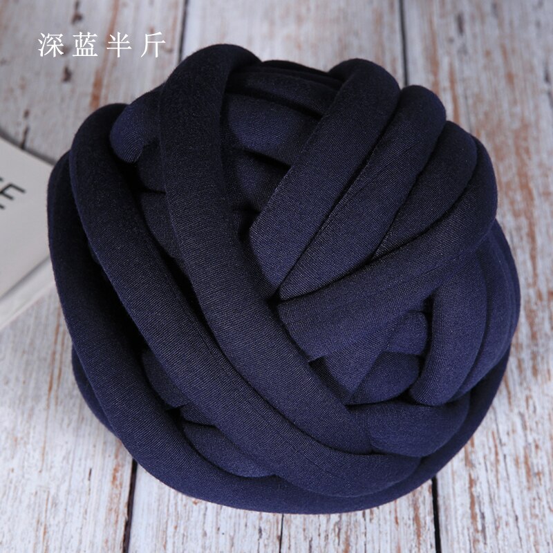 Super Grof Wol Gevulde Katoen Kern Garen Diy Hand-Gebreide Deken Materiaal Merino Wol Alternatieve Huisdier Vriendelijke 500G: Navy / 500g